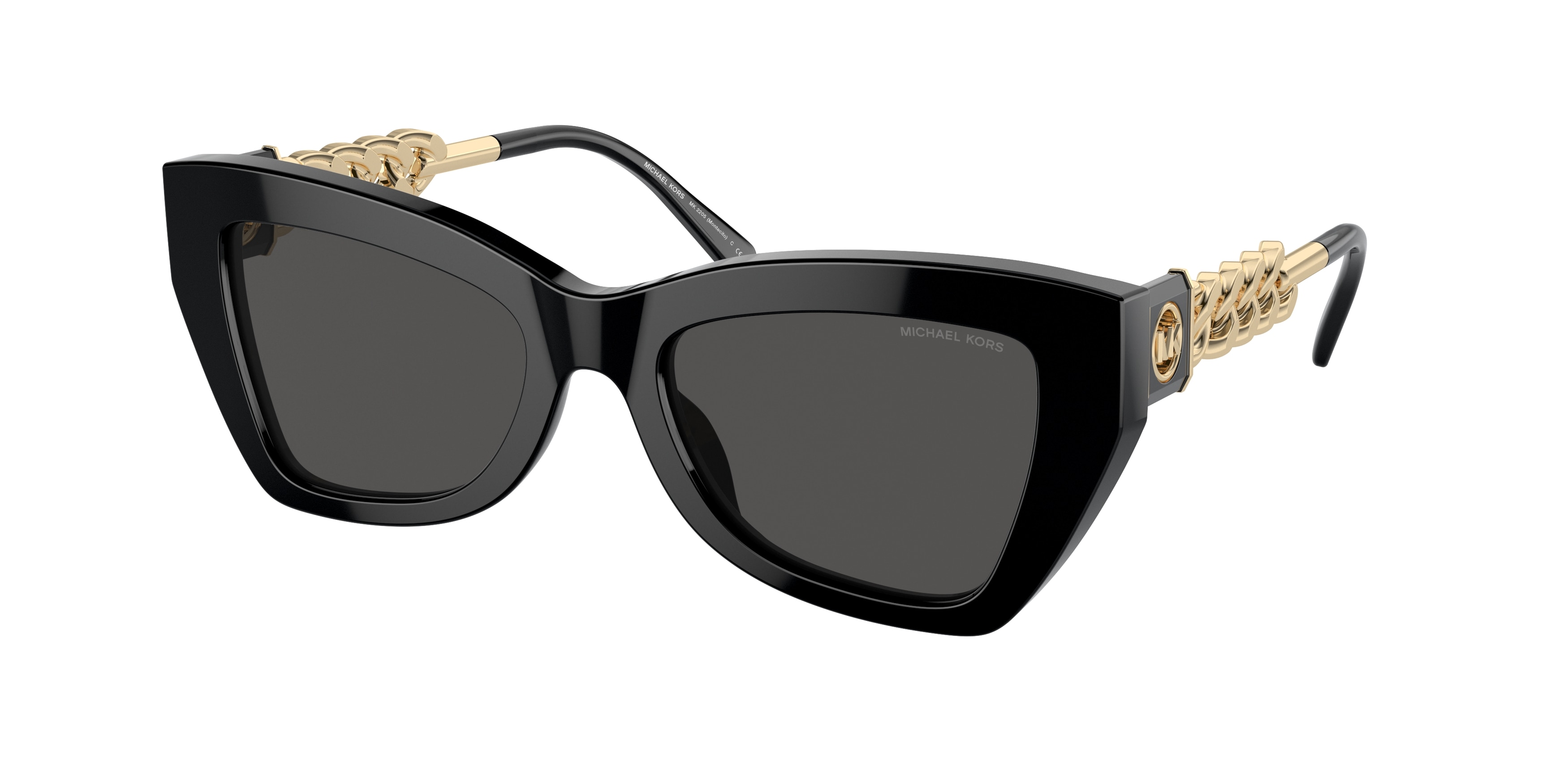 Michael Kors Damen MK2205 Montecito 300587 Sonnenbrillen Acetat Schwarz Grau Cat Eye Normal-image